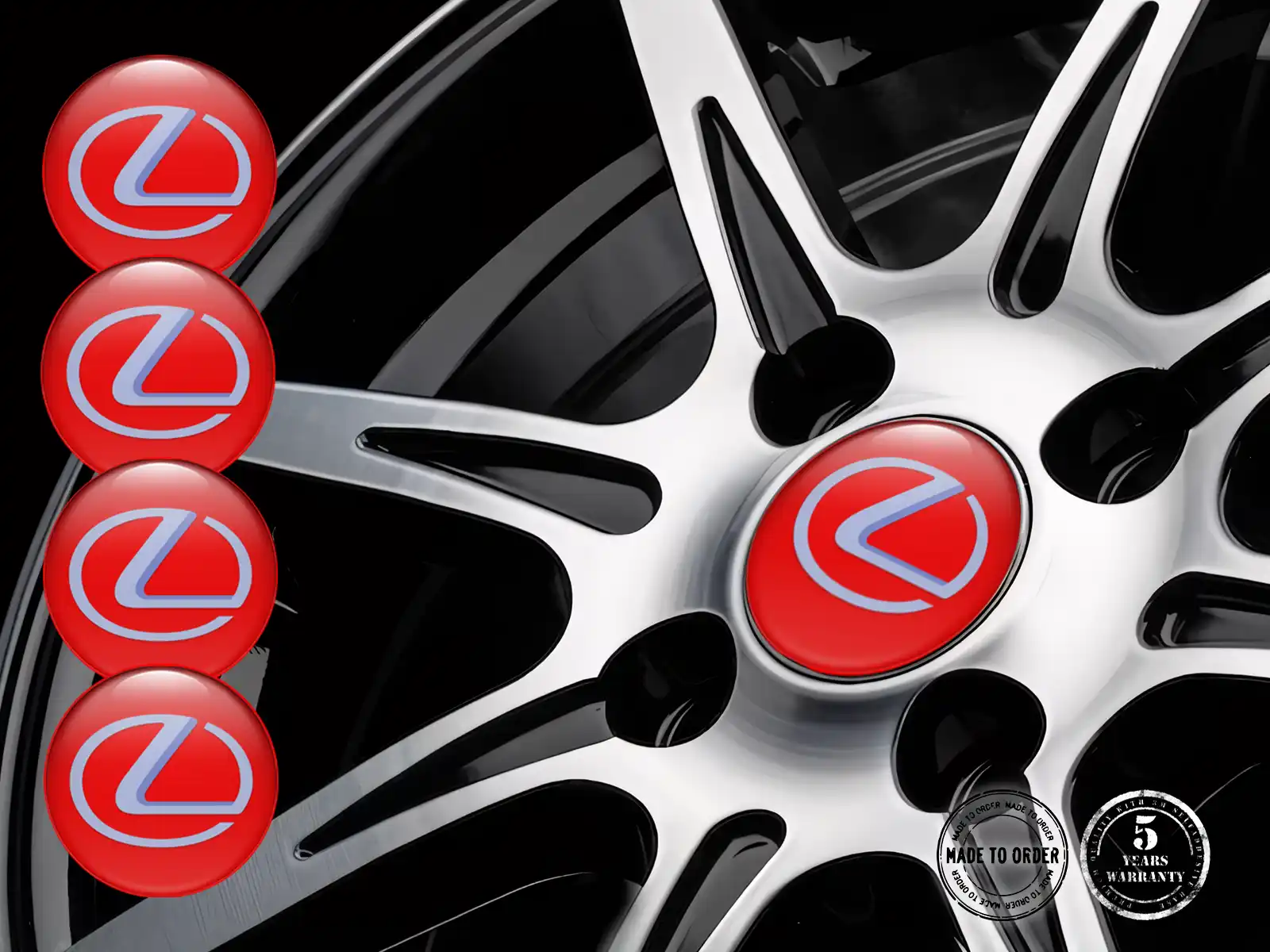 Lexus Calcomanías Bombadas Custom Logos Premium de Aro